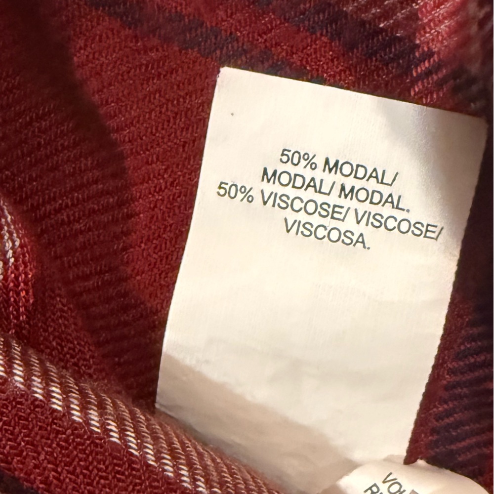 Lucky Brand Red Plaid Flannel Button Up Shirt Soft Women’s Small - Picture 7 of 7